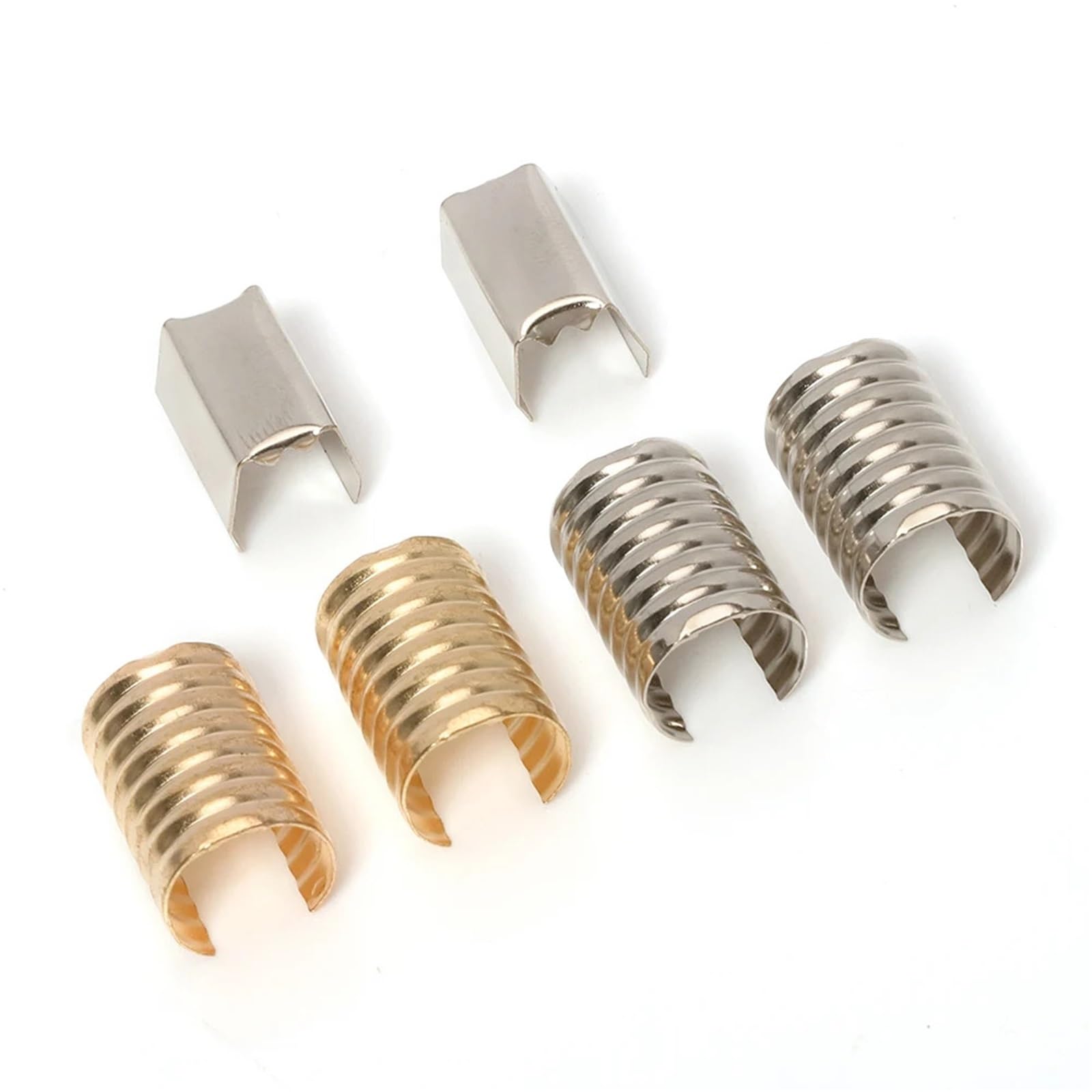 Koraliki zaciskane 600 sztuk/partia 8x13mm okrągły zapięcie zaciskanie liny sznurek składany klips akcesoria dla majsterkowiczów akcesoria do wyrobu biżuterii akcesoria(7x13mm rhodium)