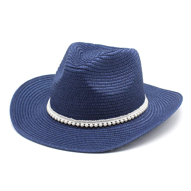 Chapeau de paille grand bord RZL visière soleil outdoor navy