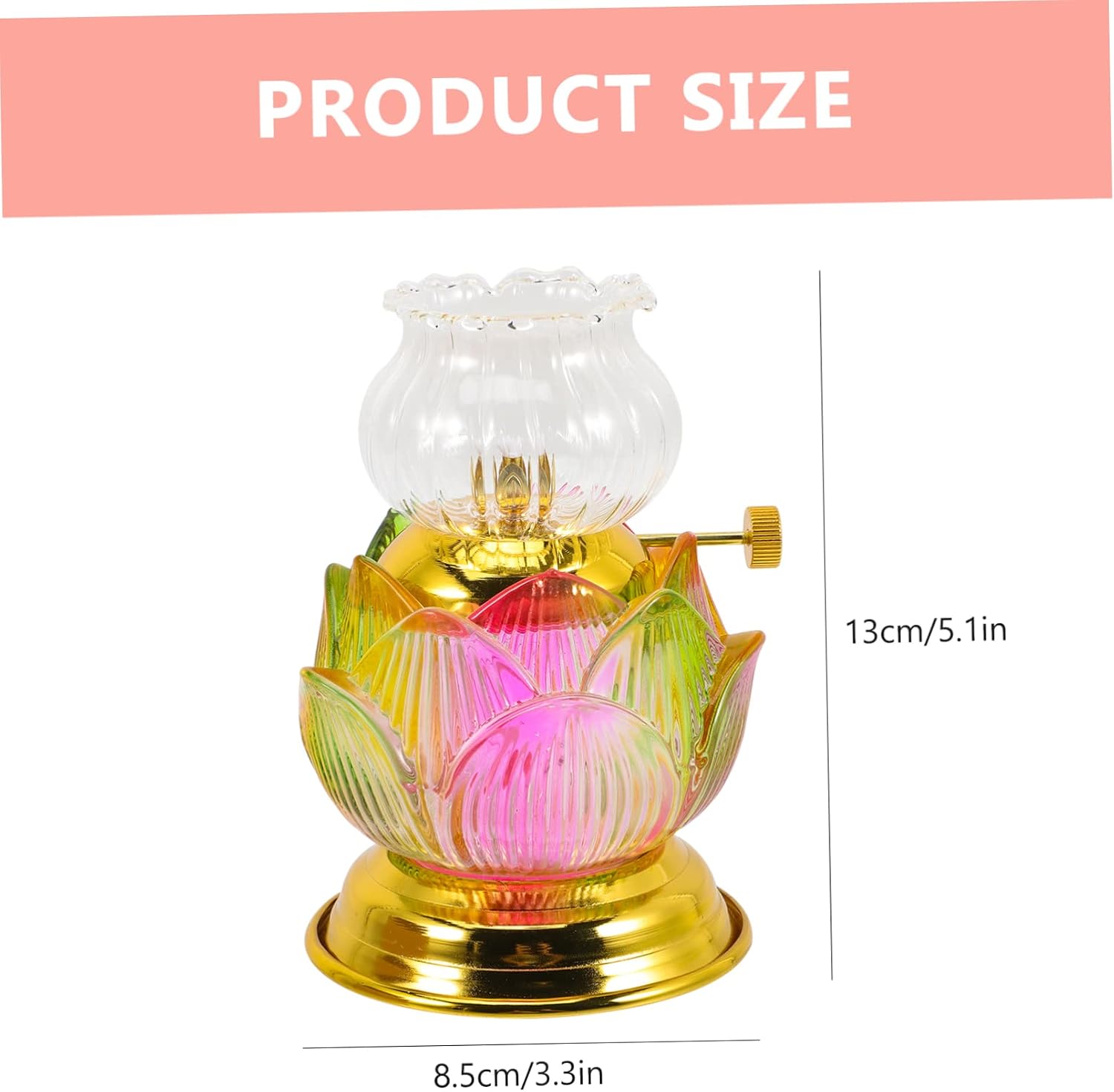 Luxshiny Frosted Glass Oil Lamp Detachable Kerosene Light for Weddings and Home Decor Unique Temple Lighting Household Use Vintage Design