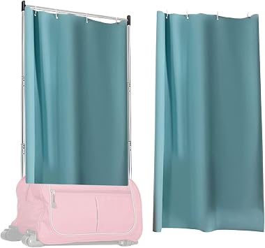 Privacy Curtain for Dance Bag, Portable Privacy Curtain Changing Room Screens Without Rack for Dancer Suitcase Partition Screens for Dancer Light Blue