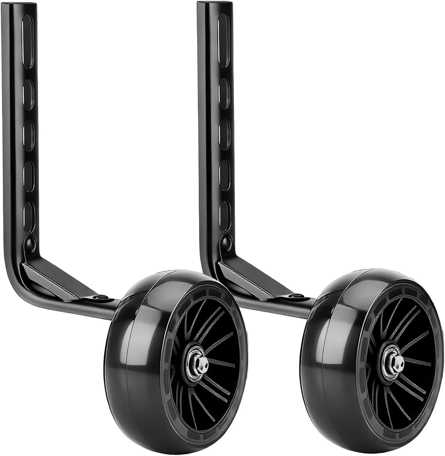 Training Wheels, Bike Training Wheels for 12 14 16 18 20 Inch, Flash Wheels Adjustable Bicycle with Installation Kit, Heavy Duty Bike Accessories, Black