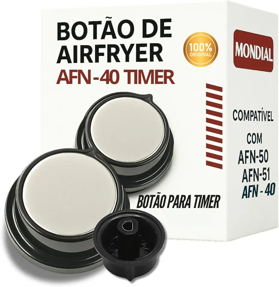 Botão Para Air Fryer Mondial Preto Afn-50 Afn-40 Afn-51
