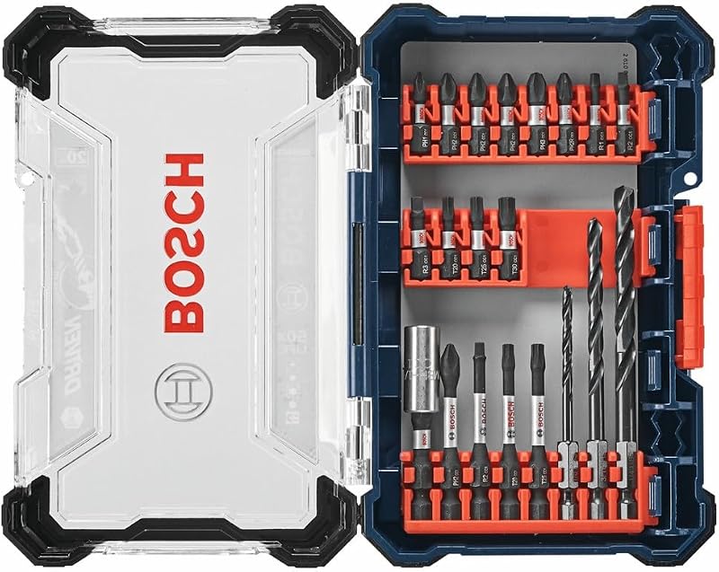 Bosch DDMSD20 20 pc. Driven Impact Screwdriving and Drilling Custom Case Set