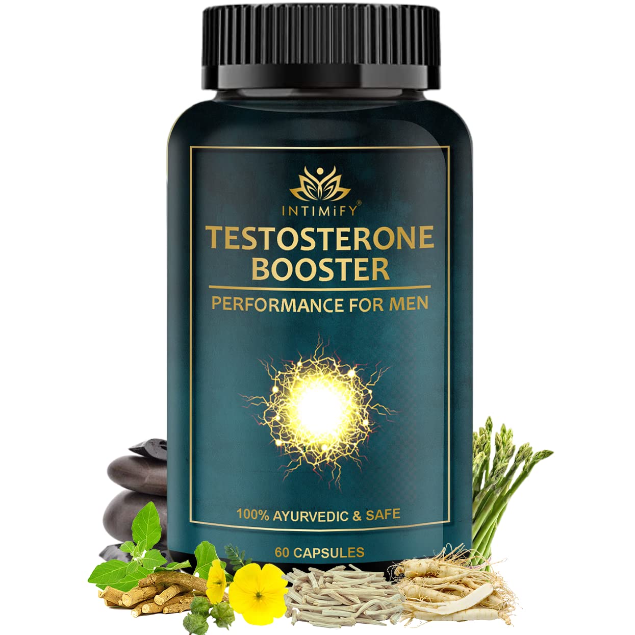 INTIMIFY Testosterone Booster For Men, With Ashwagandha, Safed Musli, Shatvari, Gokshura, Ginseng 60 Capsules (Pack of 1)-image-40