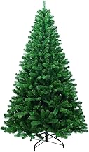 Christmas Tree 5 Feet Tall 500 Tips, Shiny Green, Imported 5 Feet with Metal Stand Heavy Bushed