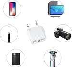 Travel Adapter, 4 Pack of US/CA to European Plug Adapter Travel Power Plug Universal Power Jack Wall Plug Converter (White-4pack)