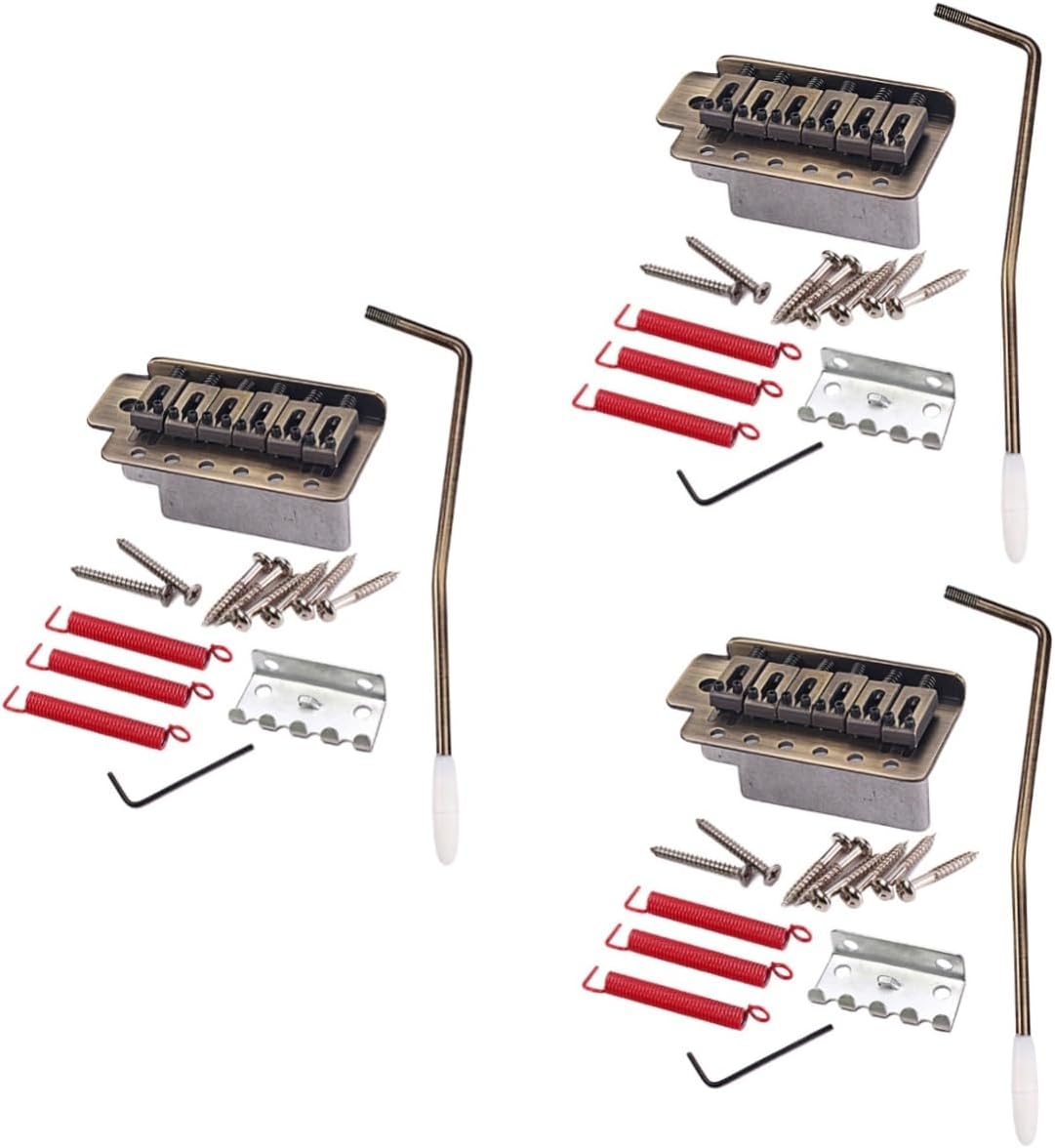 Toyvian 3 Sets 6 String Electric Guitar Guitars Guitar Saddle Bridge Hardtail Bridge Guitar