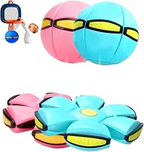 Children's Bouncing Ball, Magic Flying Saucer, Bouncing Ball, Smooth Without Burrs, Educational and Fitness Benefits, for Multiple Interactive Play Scenarios (2PCS*No lightAC)