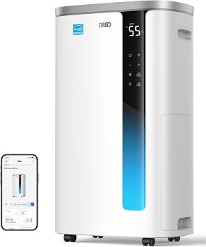 DREO Max 95 Pint Smart Dehumidifier for Basement, Home & Large Room up to 3000 Sq Ft, Energy Star 2025 Dehumidifier with Drain Hose, Quiet 41dB, Auto Humidity Control, 3 Fan Speeds, Continuous Drain