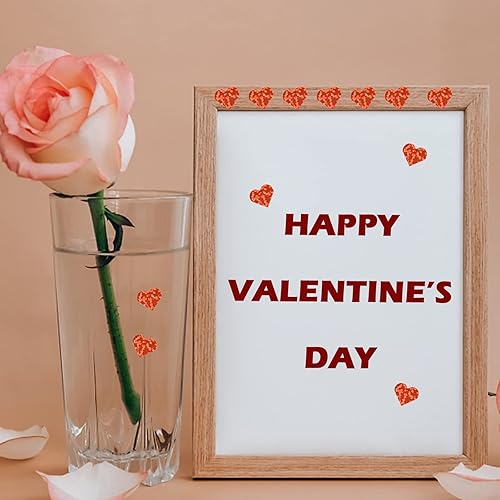 Miniatura 7 de 1520 calcomanías de corazón con purpurina para el día de San Valentín calcomanías en forma de corazón calcomanías autoadhesivas decorativas para