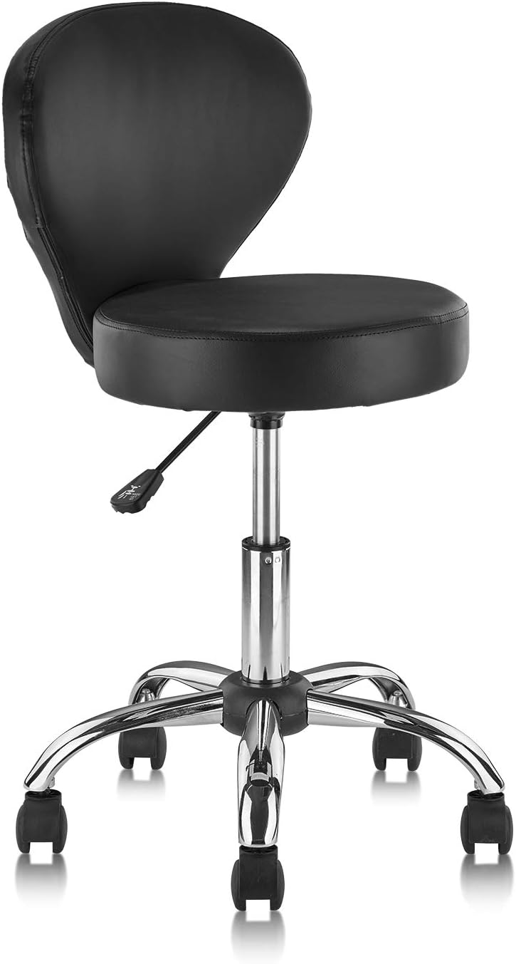 Buy KLASIKA Rolling Swivel Salon Stool Chair with Back Support