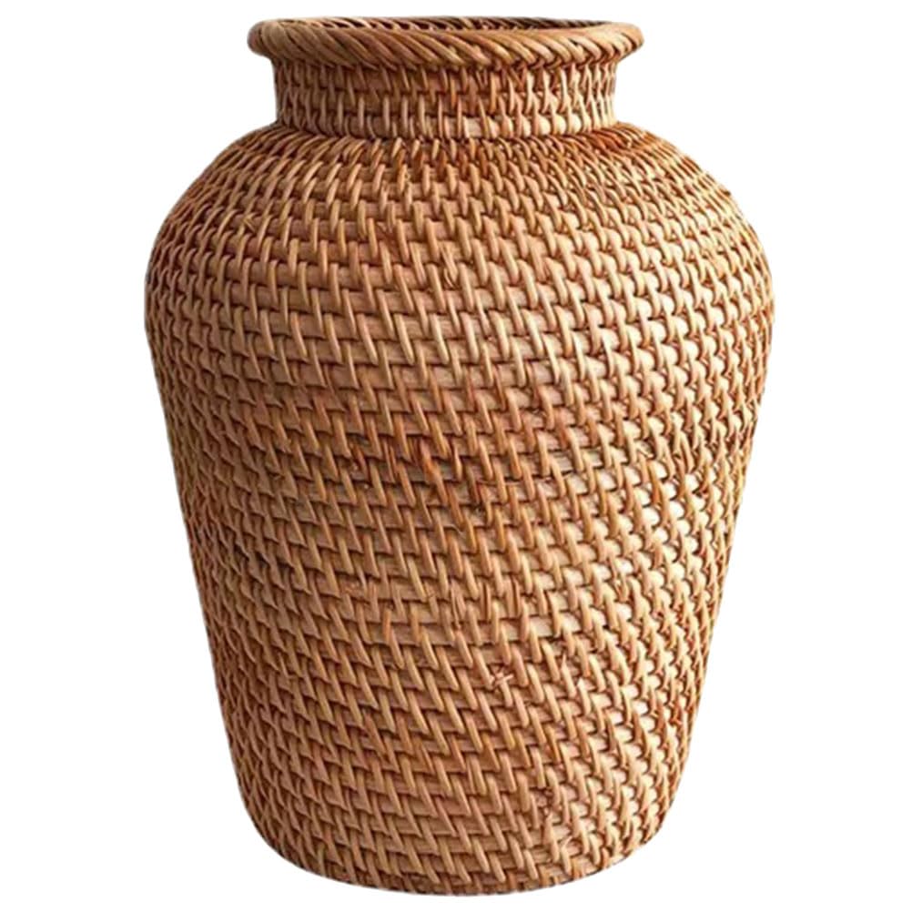 Vase en rotin anti-poussière SOLUSTRE la solution déco créative pour bureau et balcon