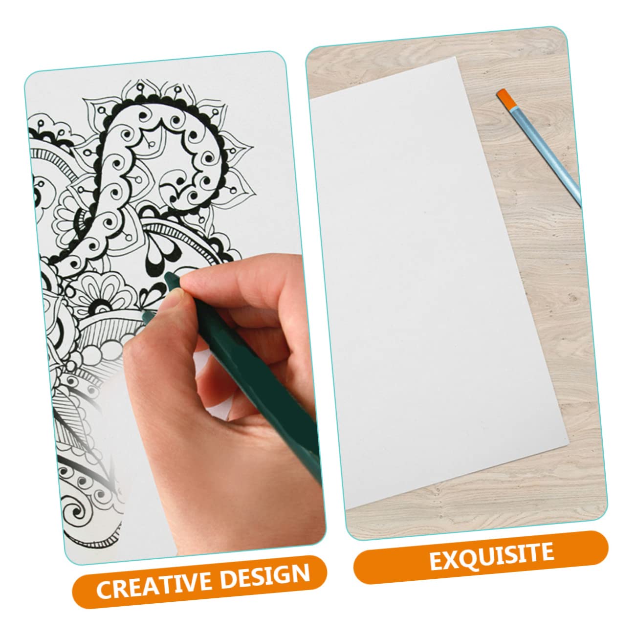 DOITOOL 100 Blatt Dickes Aquarellpapier für Wasserfarben aus Weißem Papier zum Zeichnen und Skizzieren für Kinder und Schüler
