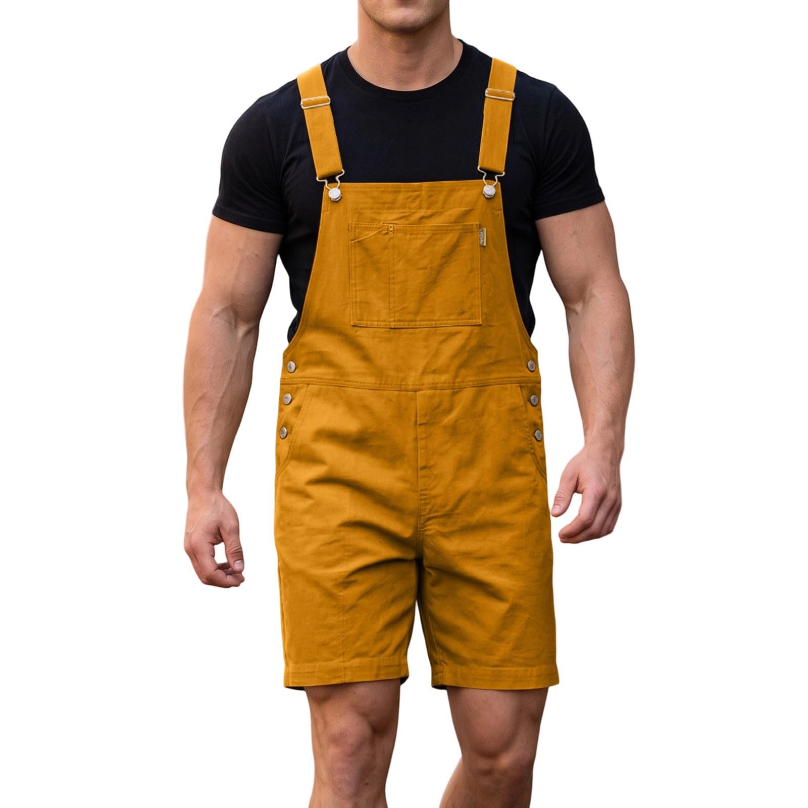Mono de verano con estampado gráfico y shorts de tirantes informales para hombre, vacaciones de verano patrióticas
