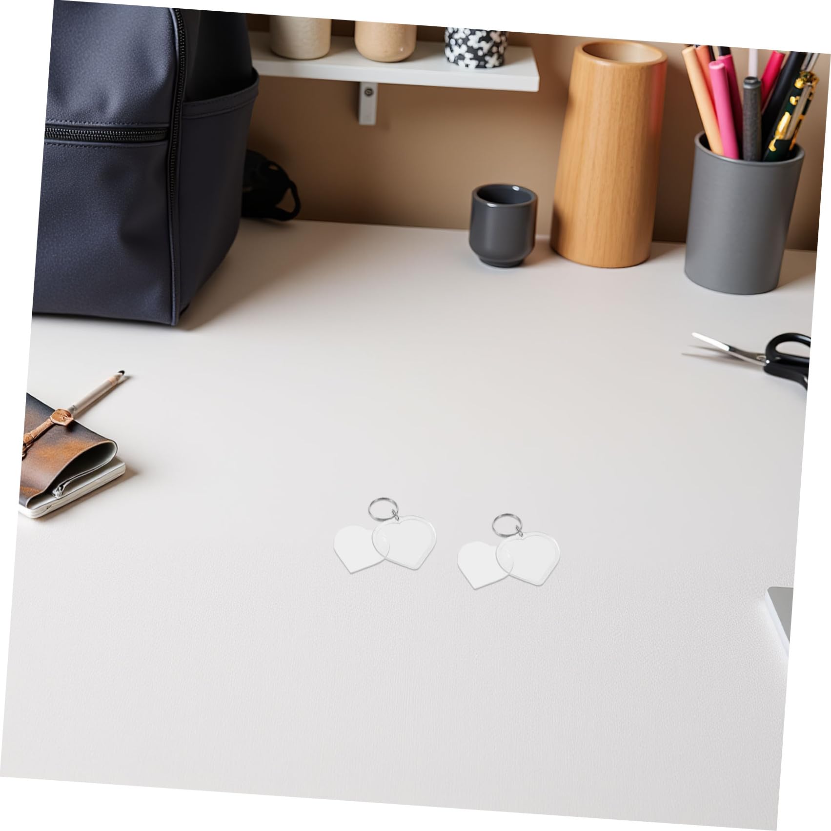 100 Pezzi Portachiavi Cornice per Personalizzabile in Acrilico Trasparente a Forma di Cuore Design e Portatile per Viaggi Quotidiani e Anniversari Speciali