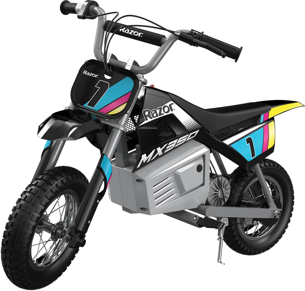 Razor MX350 con Decalcomanie Bicicletta elettrica al Litio per Bambini con velocità Fino a 14 mph per età Superiore a 8 Anni