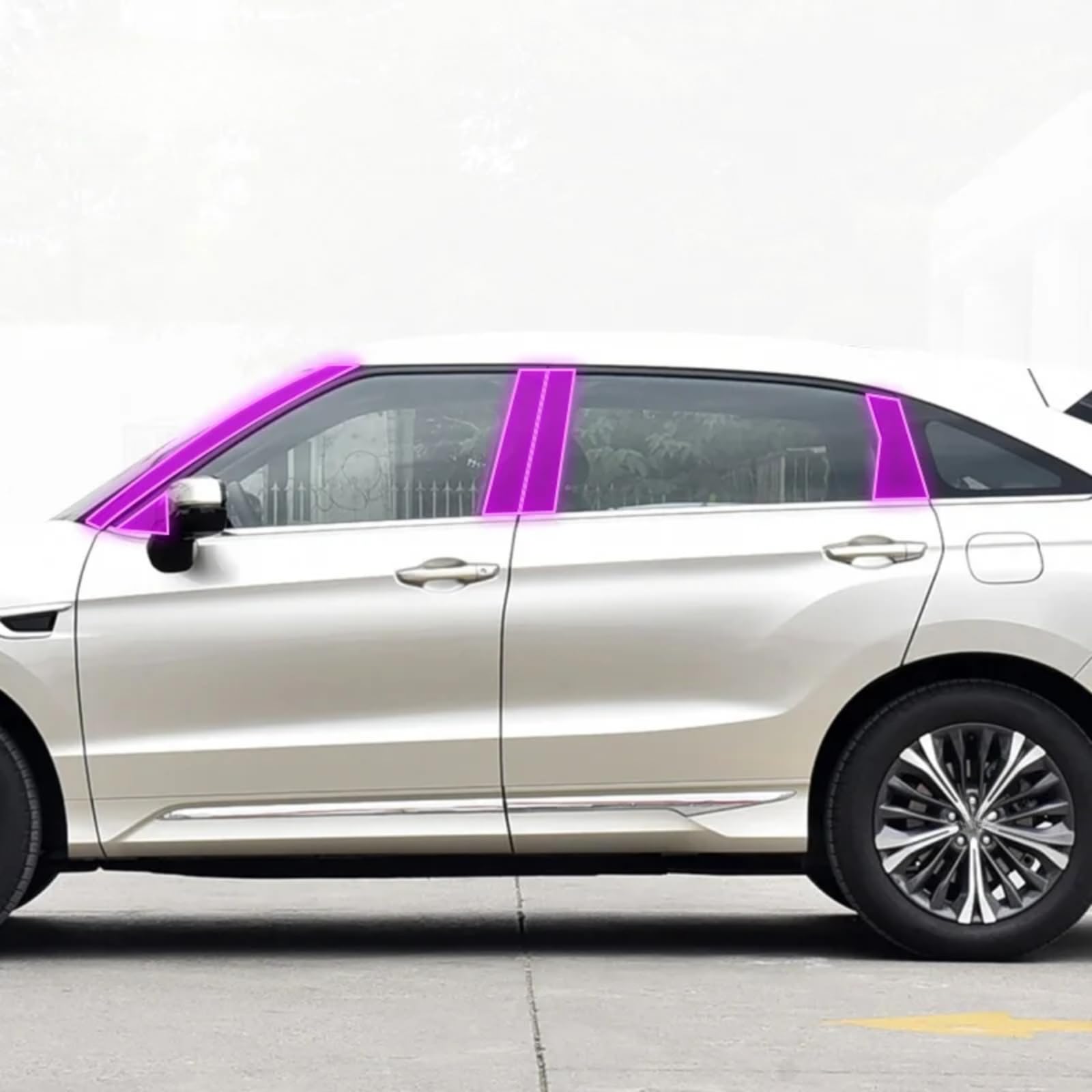 Pellicola protettiva per carrozzeria auto B C per lunotto della finestra con membrana anti-graffio TPU PPF, accessori per Honda UR-V 2020-2023 (trasparente)