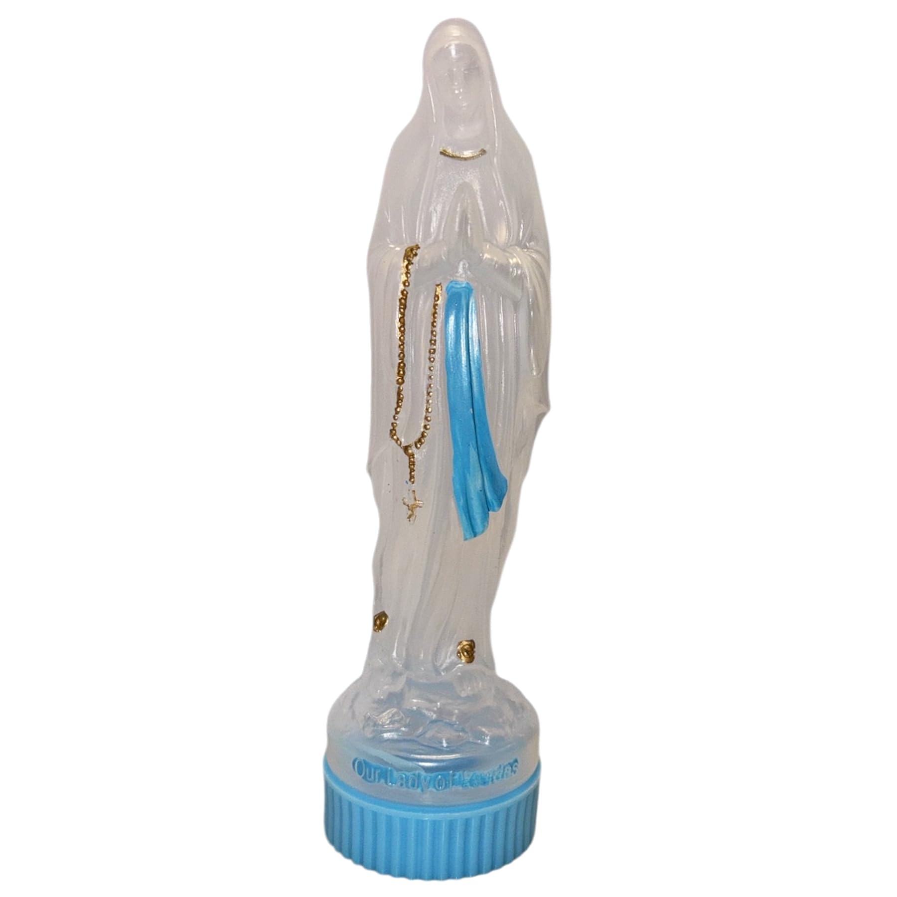 CBC Holy Water Bottle Empty Reusable Plastic Lourdes Statue Dispenser 40ml