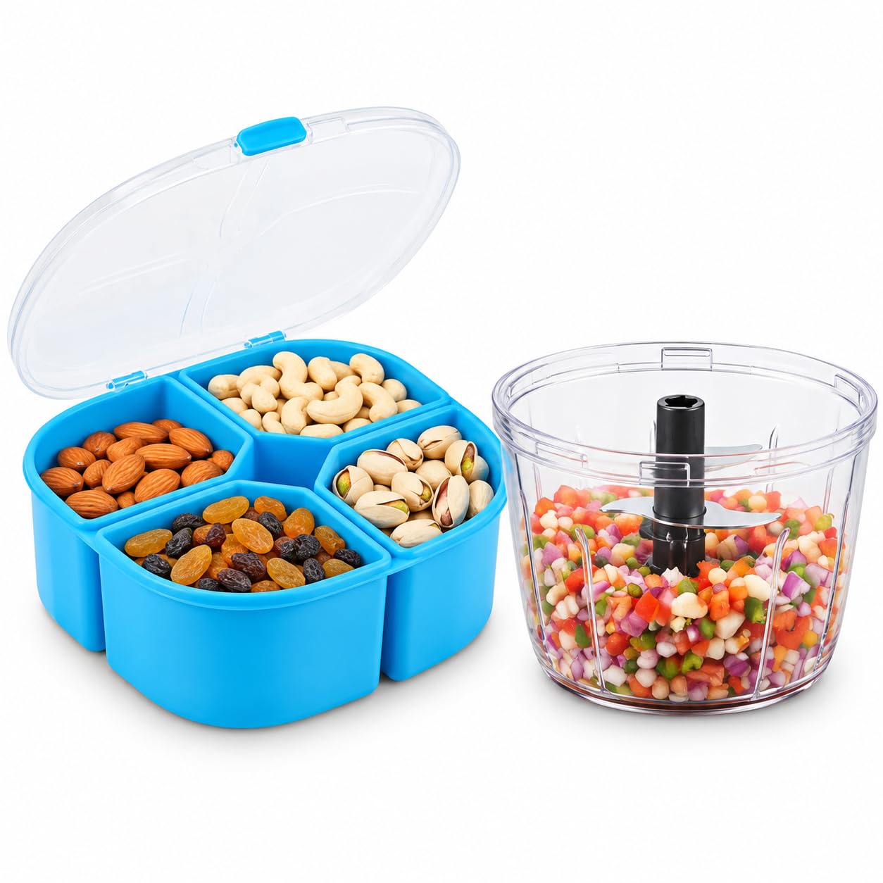 Red Manual Food Chopper - Fast & Easy Prep -13