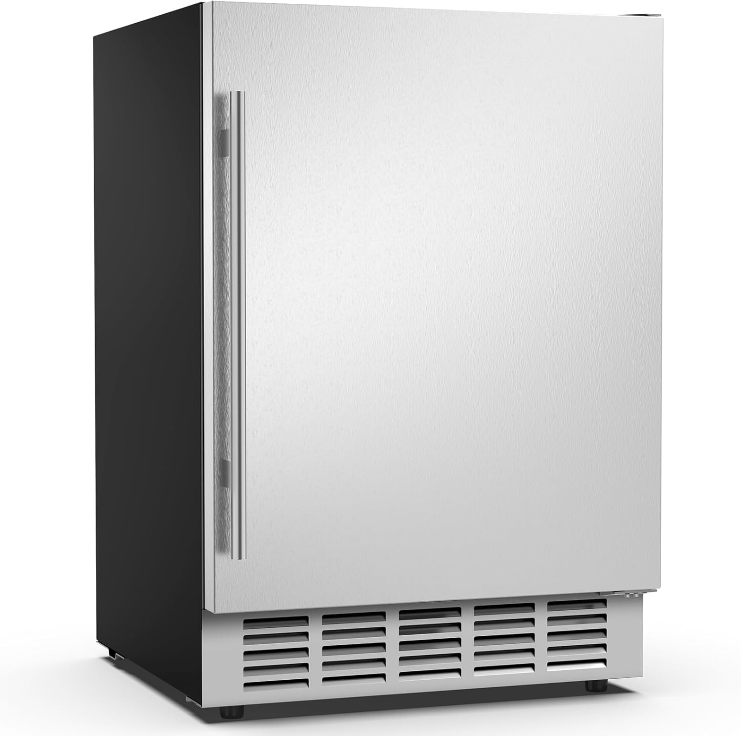 24 Inch Outdoor Beverage Fridge, Weather Proof Stainless Steel Beverage Cooler Under Counter Beer Fridge, Indoor/Outdoor Beverage Refrigerator for 190 Cans, Built-in/Freestanding (Foam Door)