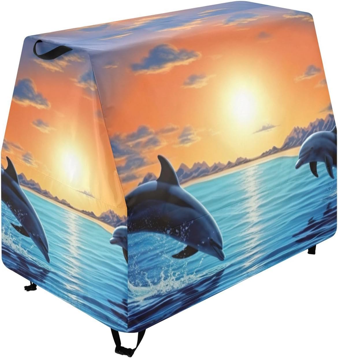 Dolphin Kids Water Table Cover Fit Step2 Rain Showers Splash Pond Water Table, Waterproof Dust Proof Anti-UV Outdoor Toys Cover-Cover only