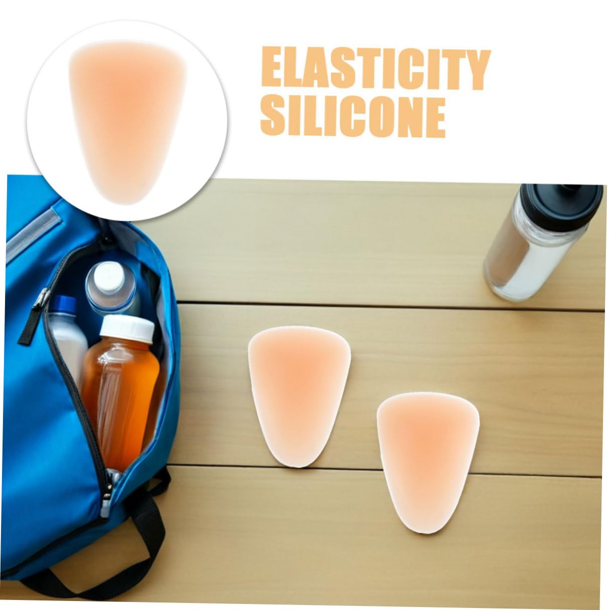 Set 4 Pezzi Ginocchiere in Silicone Beige per Sci e Snowboard Design Ergonomico e Alta Elasticità, Supporto Protettivo per Ginocchio Unisex per Pattinaggio e Sport Invernali