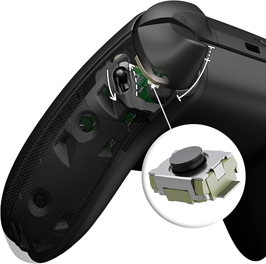Turn Flexor Handle Grips Trigger Stop Kit to Clicky Version - DIY Replacement Clicky Kit for Xbox Series X & S Controller eXtremeRate Flexor Trigger Stopper Side Rail Grips - Without Shells