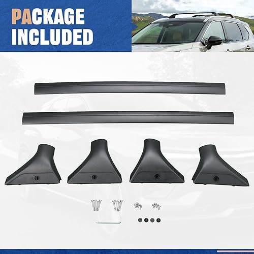 Miniatura 7 de ‎AUXPACBO - Barra transversal para Nissan Rogue 2021 2022 2023 2024 2025 SV SL Platinum con riel de techo, barras transversales de techo,