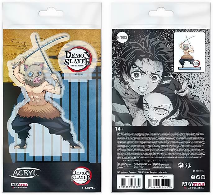 Miniatura 3 de ABYSTYLE Demon Slayer Kimetsu no Yaiba Inosuke Hashibira Acrylic Stand Model Figura Anime Manga Accesorios de escritorio Regalo