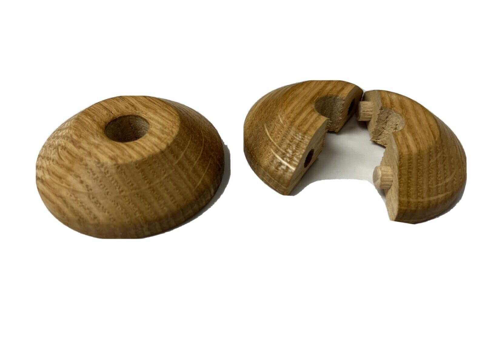 x2 (OC) 10mm Oak Matt Oiled Pipe Covers/Rad Rings/Pipe Rose/Collar- Fits 10mm Micro-bore