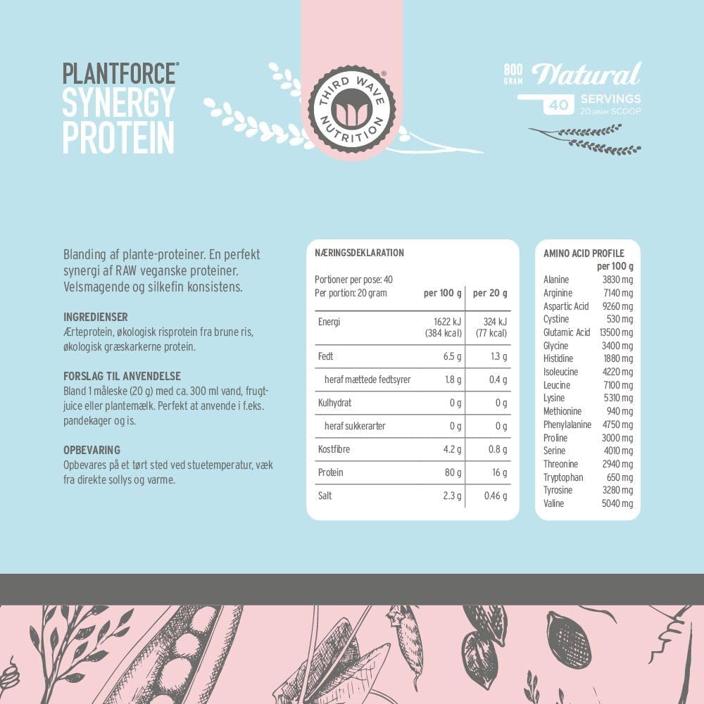 Synergy Protein Natural – Raw Vegan Proteins – 800g