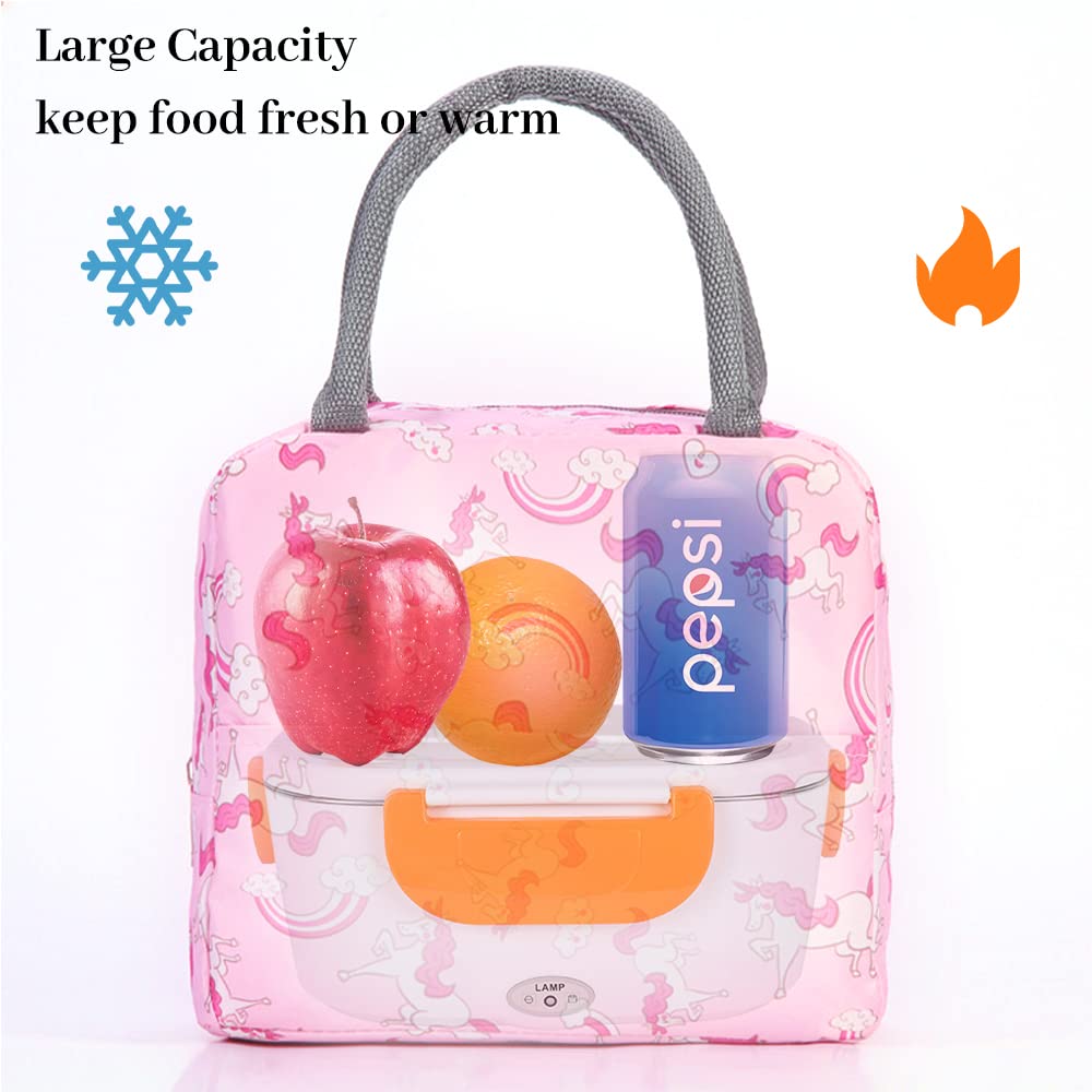 SKPAT Borsa Termica Bambini – Porta Pranzo Scuola, Zaino Termico Piccolo Con Tracolla, 26x19x8 Cm