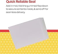 Vista 4 de School Smart Sobres sin cierre con solapa engomada, 9 x 12 pulgadas, color blanco, paquete de 100