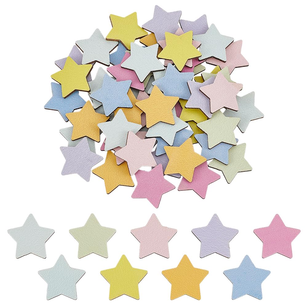 Fichas de madera con bolsa de tela OLYCRAFT y 108 estrellas para premios