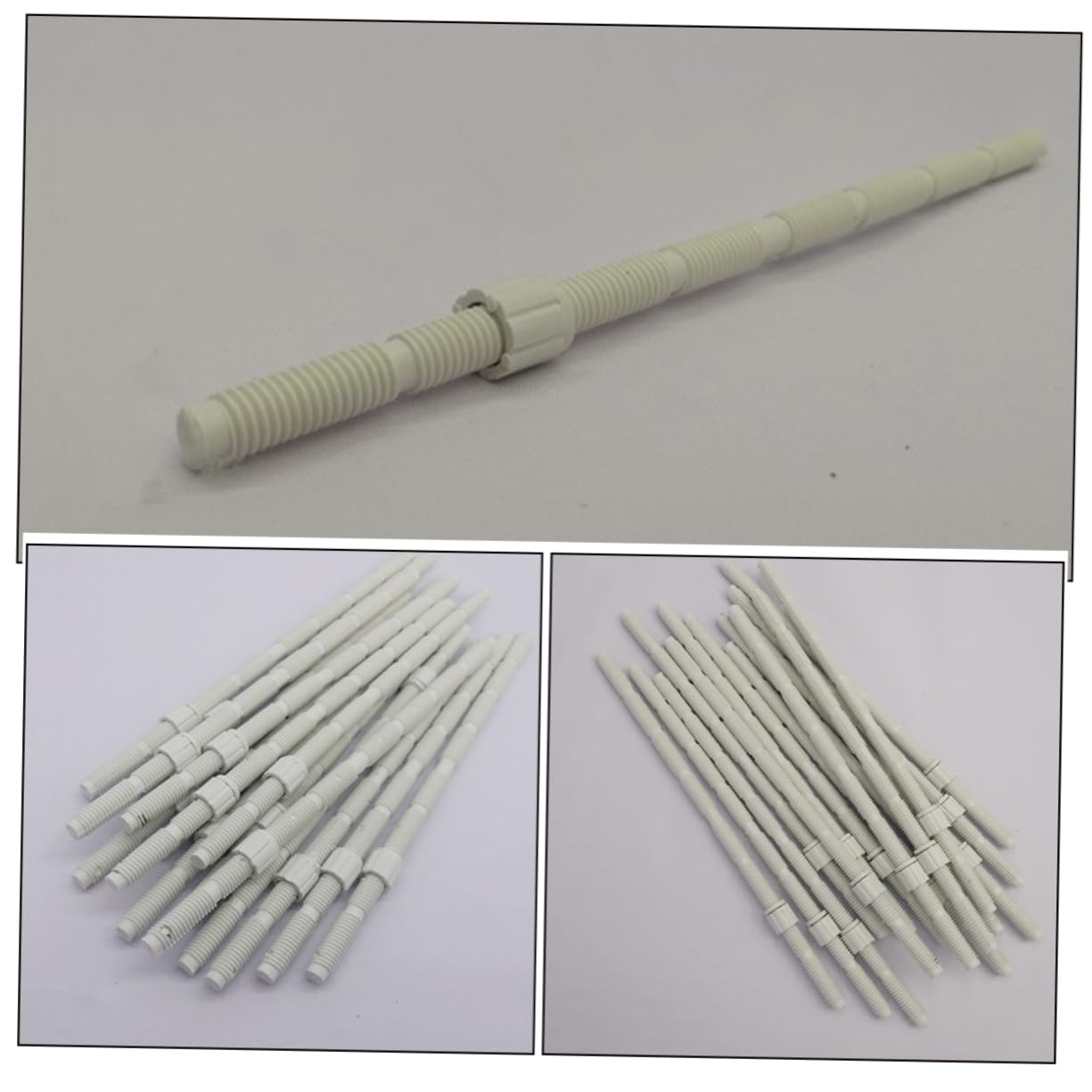 Varillas para Pulsador De Inodoro Doble Descarga, Kit De Varillas Roscadas Extendidas De Plástico, Piezas Aplicables para Tanque De Agua, Repuesto Práctico para Baño, 2 Unidades