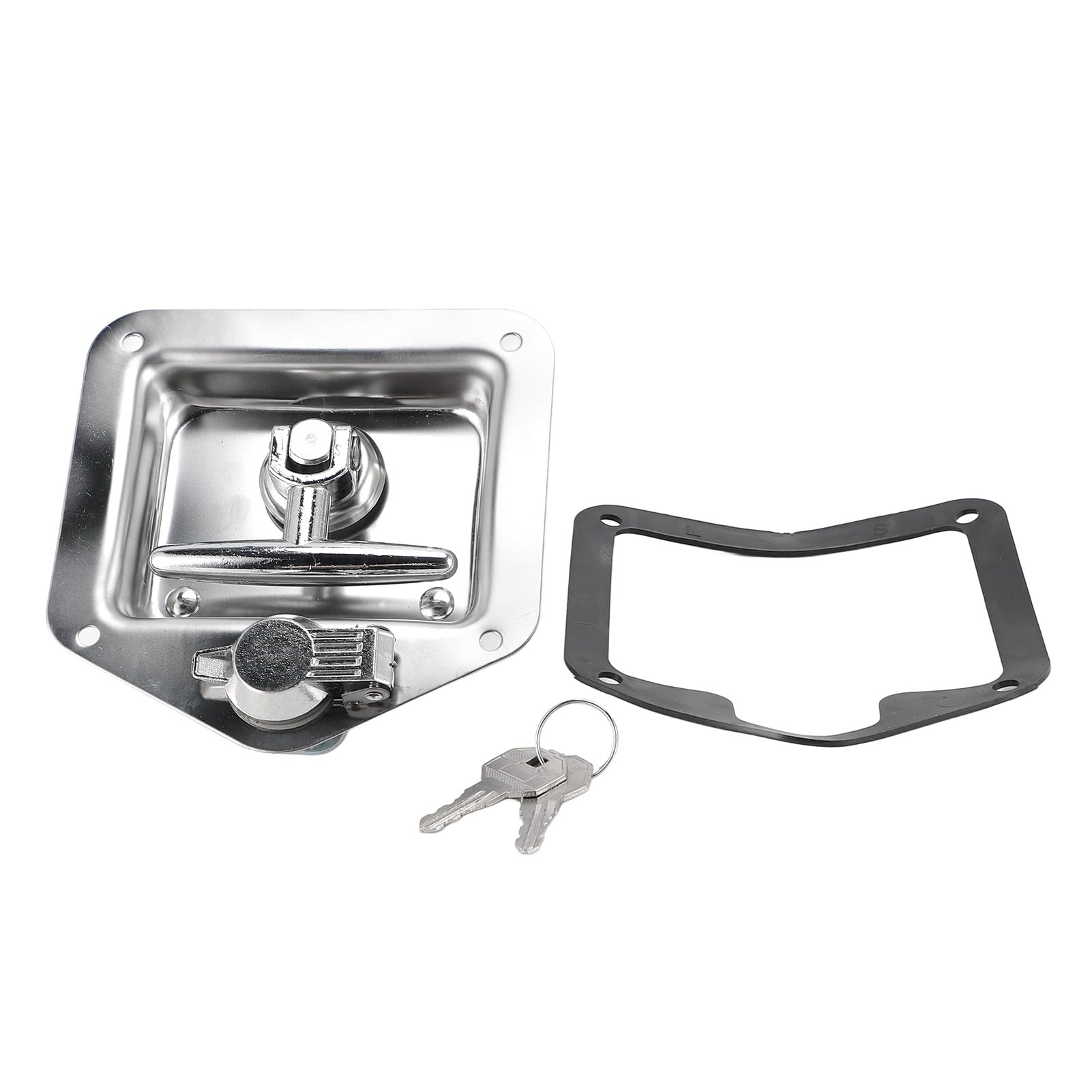 Boîte à outils en acier pliable avec poignée en T et fermeture sécurisée par clés