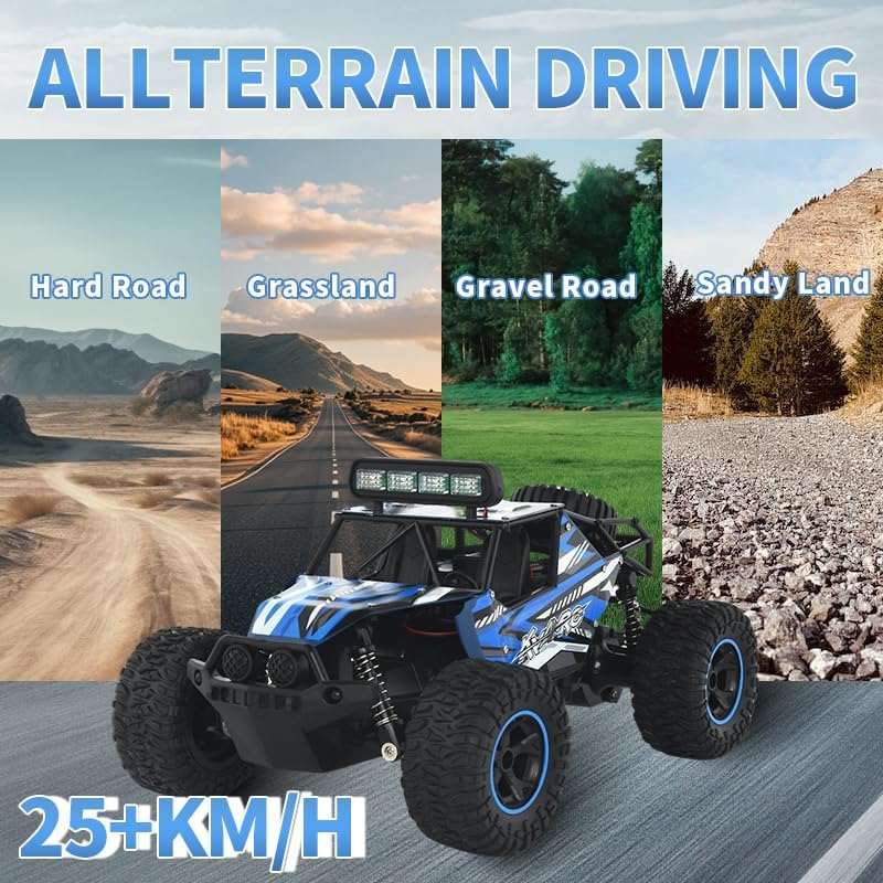 Miniatura 6 de Hobby RC Car, 36 KPH Camión RC 4WD de alta velocidad, Coche de control remoto de 2.4 GHz, Vehículo eléctrico todo terreno,TDLRC006B