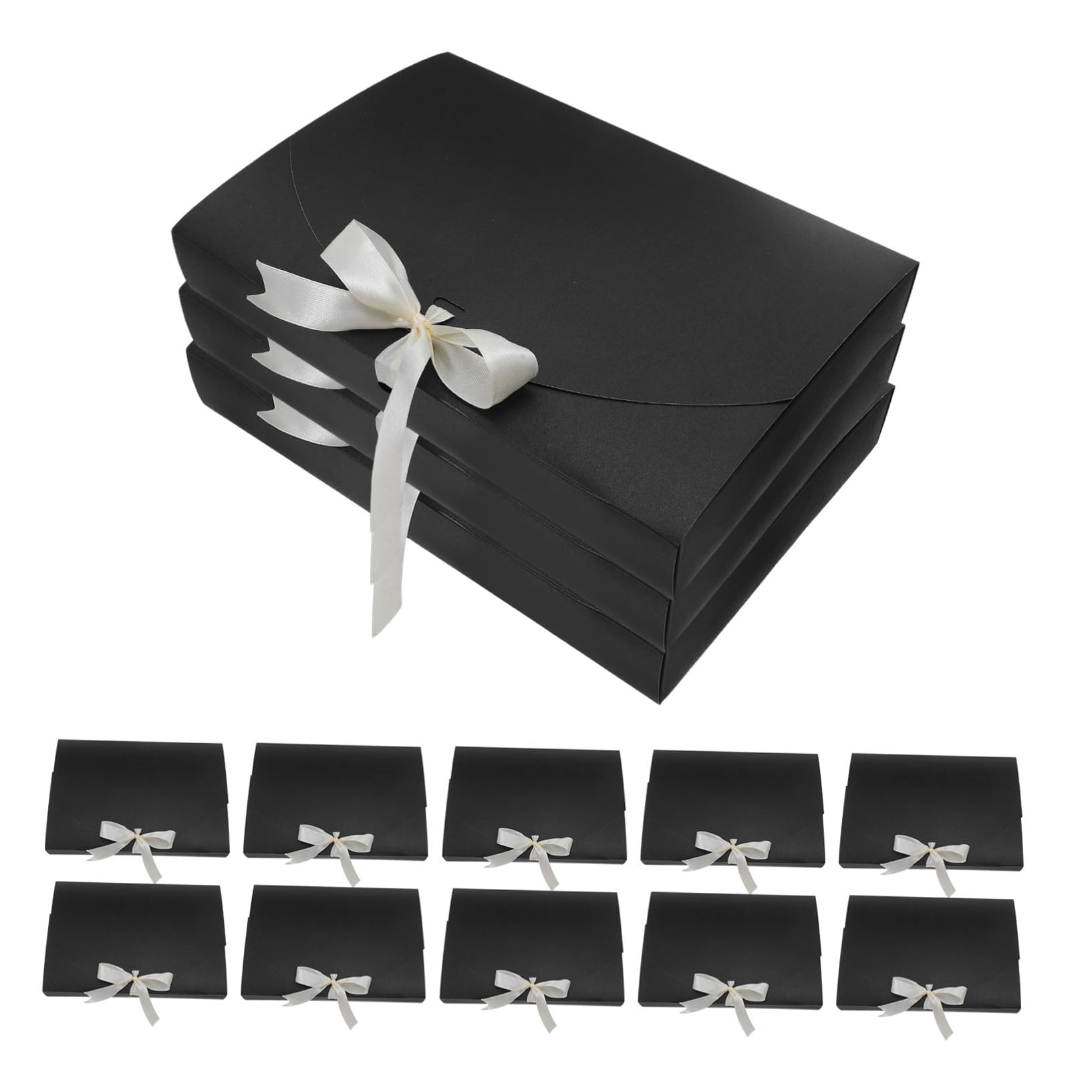 Cabilock Scatole Regalo in Carta Nere per Camicie Sciarpe e Accessori 20 Pezzi con Chiusura Raffinata per Natale e Occasioni Importanti