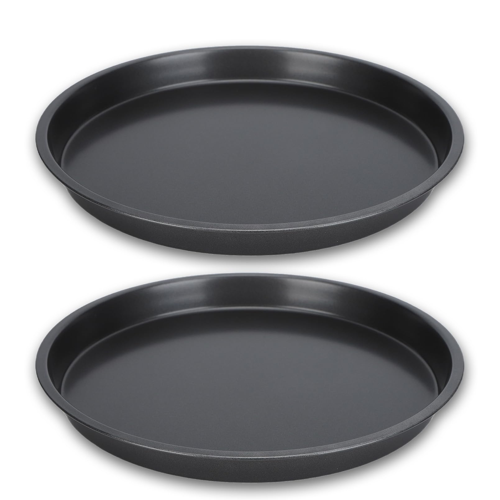 QANYEGN 2 Packs Deep Dishes Pizza Pan, 10 Inch Non Stick Pizza Pan, Thickened Carbon Steel Baking Pans for Kitchen, Bakery (10inch)