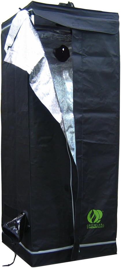 Indoor Grow Tent - 2 ft x 2 ft - Thermal Protected - Multiple Intake/Exhaust Ports - Waterproof Floor - GL60 by GrowLab