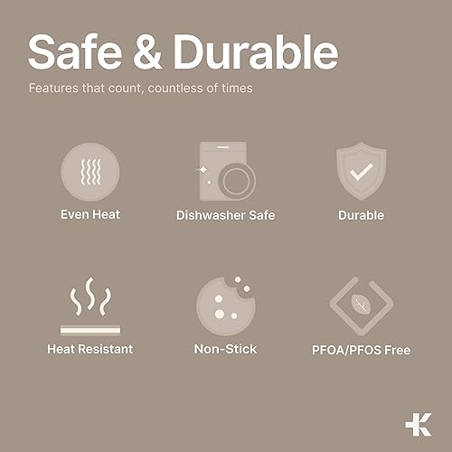 Miniatura 3 de Bakken- Swiss Mini sartén antiadherente de 2 piezas para huevos y tortillas, sartén para huevos 5.5 pulgadas con revestimiento de mármol