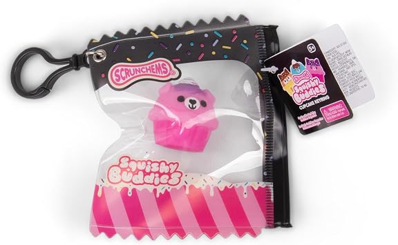 Scrunchems Squishy Buddies Cupcake Keyring