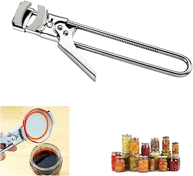 2023 New Jar Opener for Weak Hands, Adjustable Stainless Steel Can Opener, Jar Gripper Tight Lid Opener, Kitchen Gadgets, Easy Jar Opener for the Elderly and Children A2-1PCS-Standard Non-Slip