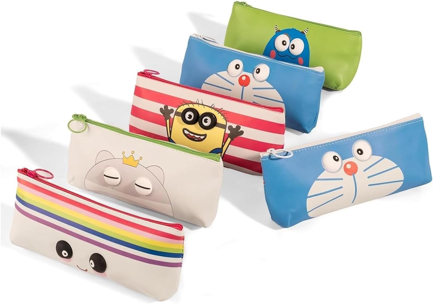 Krisus Party Return Gift 3D Pencil Case & Pen Holder for Kids | Cute Soft Waterproof Stationery Pouch with Multiple Designs | Perfect Birthday Return Gift in Bulk for Boys & Girls (Pack of 6)
