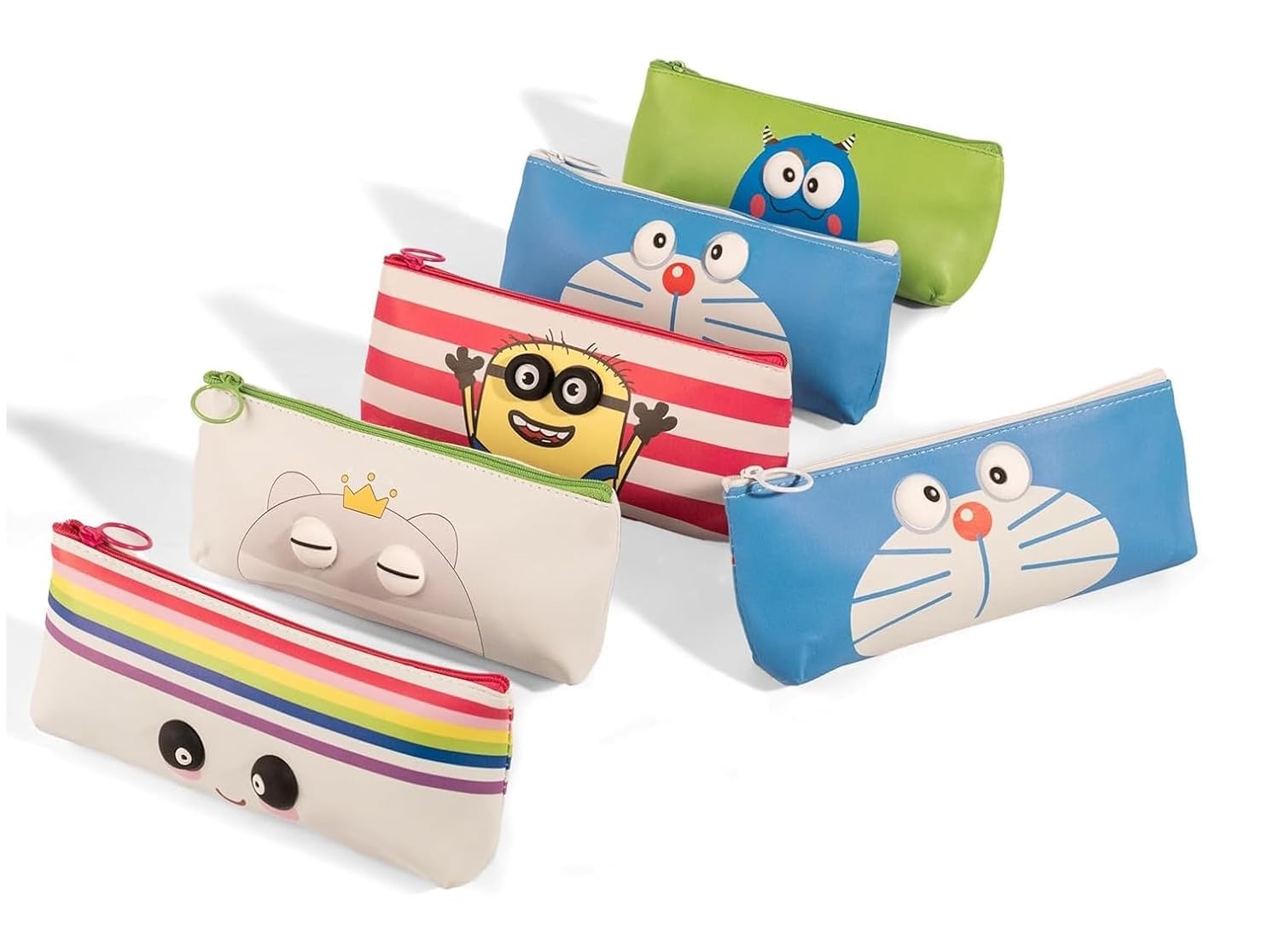 Krisus Party Return Gift 3D Pencil Case & Pen Holder for Kids | Cute Soft Waterproof Stationery Pouch with Multiple Designs | Perfect Birthday Return Gift in Bulk for Boys & Girls (Pack of 6)