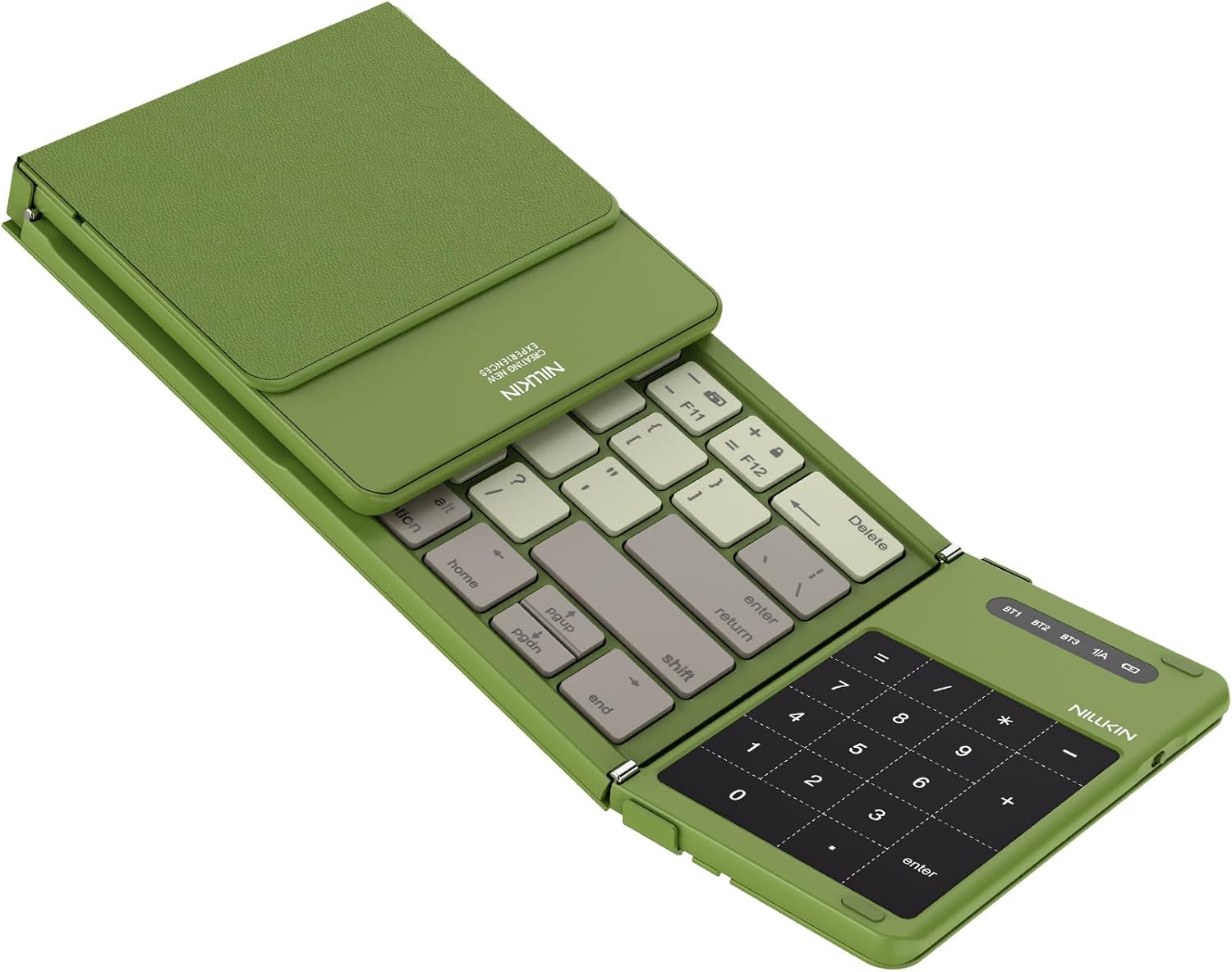 Nillkin Pocket Foldable Keyboard with Touchpad & Wireless Bluetooth, Portable Travel Keyboard for Home or Mobile Office Replaces Keypads and Mouse Combo, Compatible with iPad, Laptop, Tablet – Green