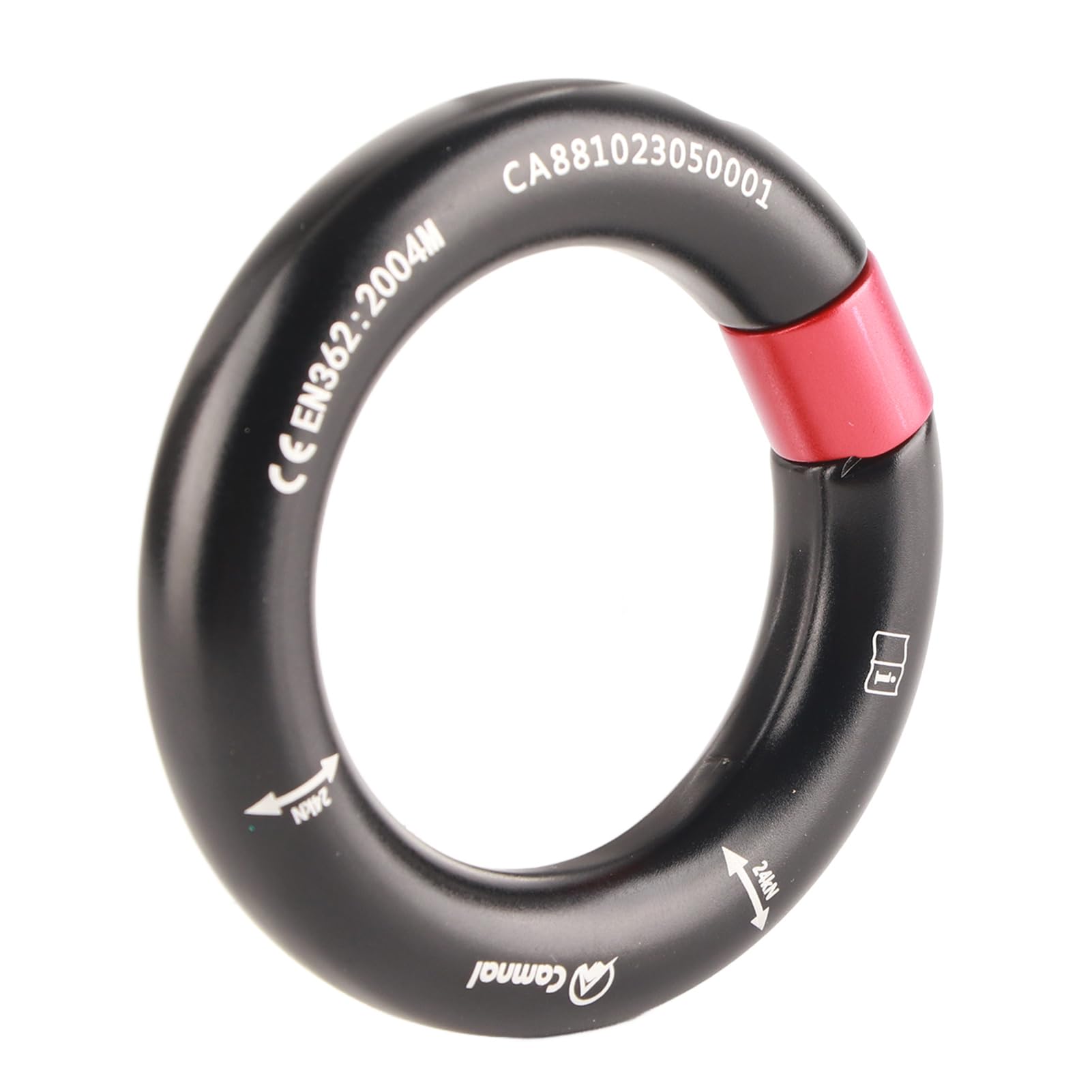 SPYMINNPOO Climbing Rappel Rings, 12mm Opening Detachable Climbing Connector Belay for Rock Climbing Arborist Connection Point (Black)