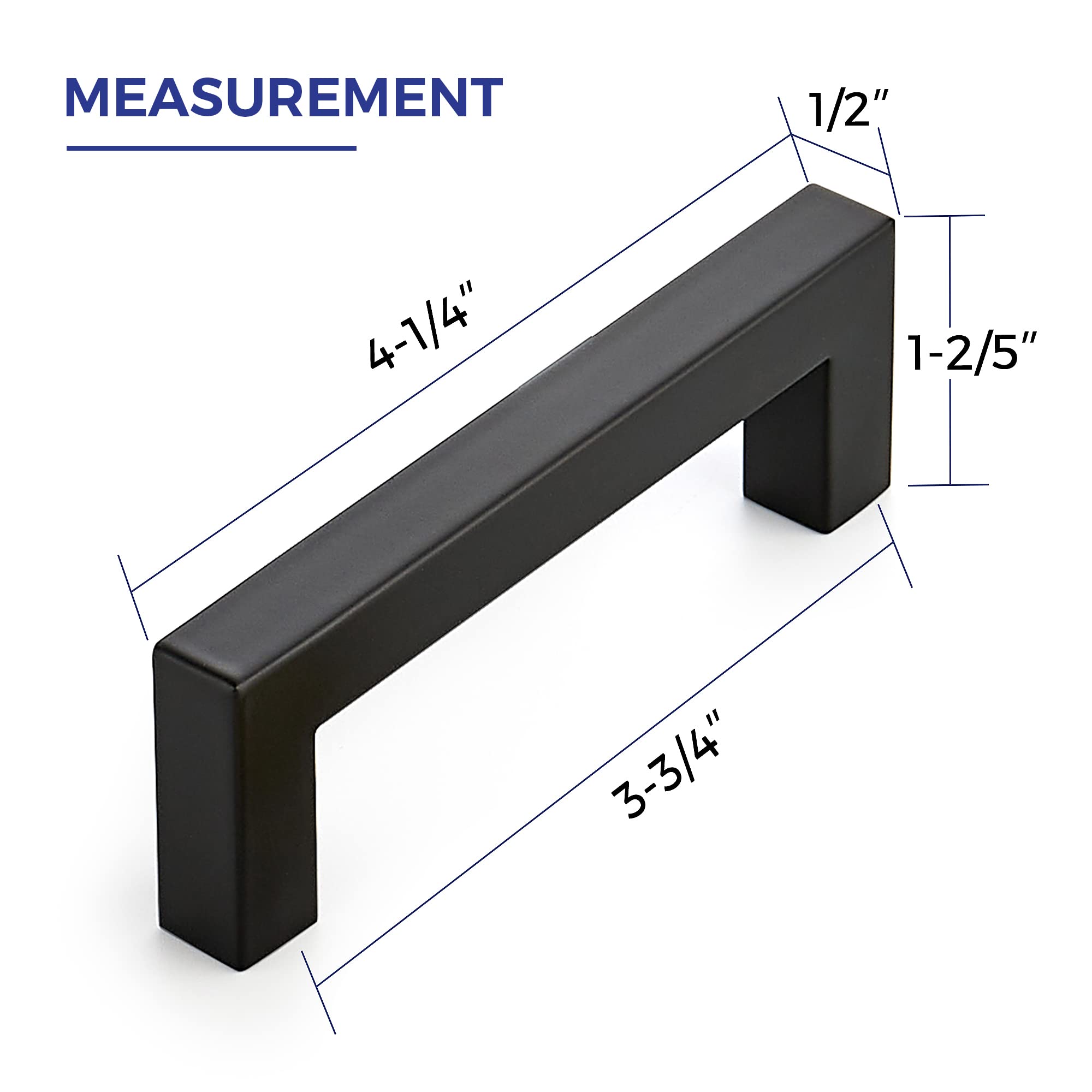 10X Black Stainless Steel Modern Kitchen Cabinet Handles Bar Pulls Drawer Square 10X Black Stainless Steel Modern Kitchen Cabinet Handles Bar Pulls Drawer Square