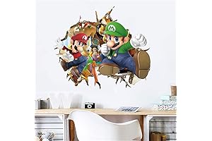 3D Wall Decals Sticker,Children Cartoon Bedroom Background Wall Decoration Self Adhesive Wall...