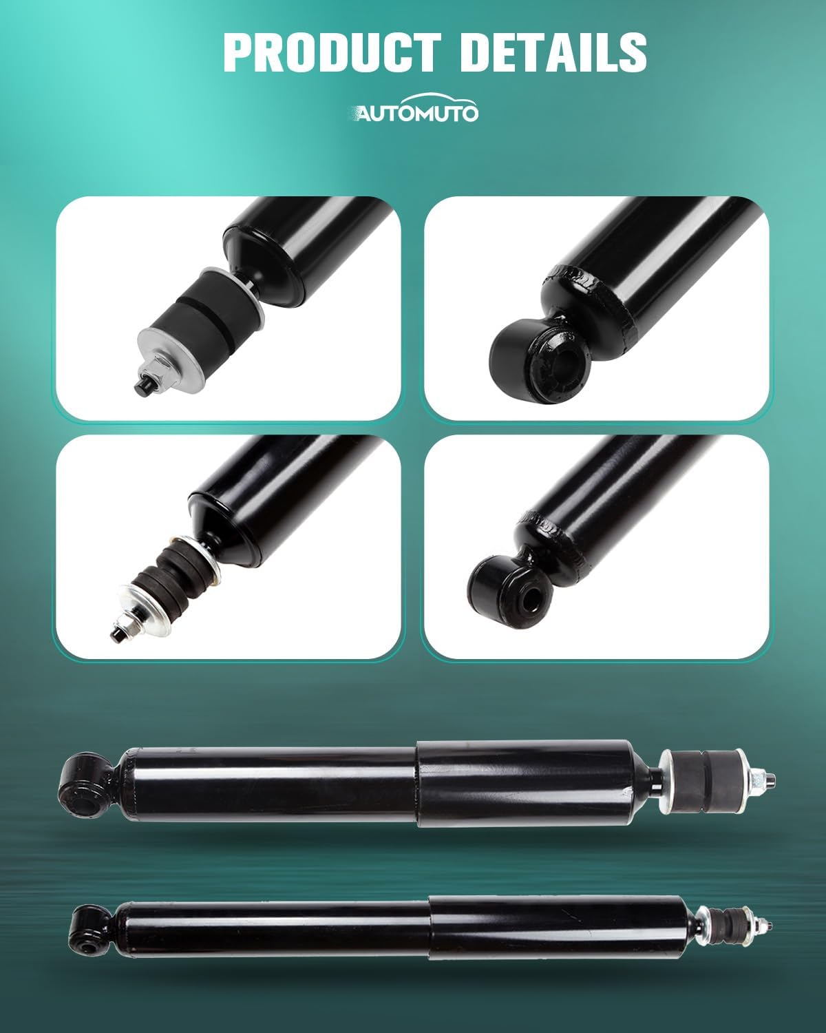 4x Struts AUTOMUTO Shock Absorbers - Fits Ford E-150 (2007), E-250 (2003-2007, 1992-2002) Econoline - Front & Rear Auto Shocks (344371, 345080)